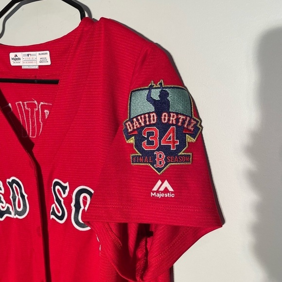 Men's Boston Red Sox David Ortiz Nike Red Alternate Replica Player Jersey - Picture 5 of 7